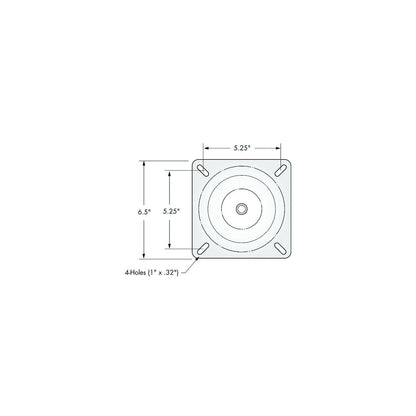 Attwood 1002S Lock'N-Pin 3/4" Pin Seat Mount Black E-Coated w/o Spring -Modern Boat Sales & Service