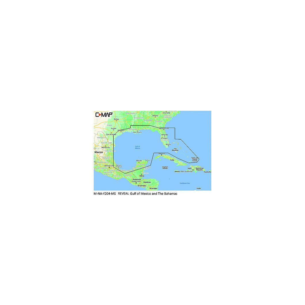 C-Map MNAY204MS Reveal Chart, Gulf of Mexico & The Bahamas Default Title -Modern Boat Sales & Service