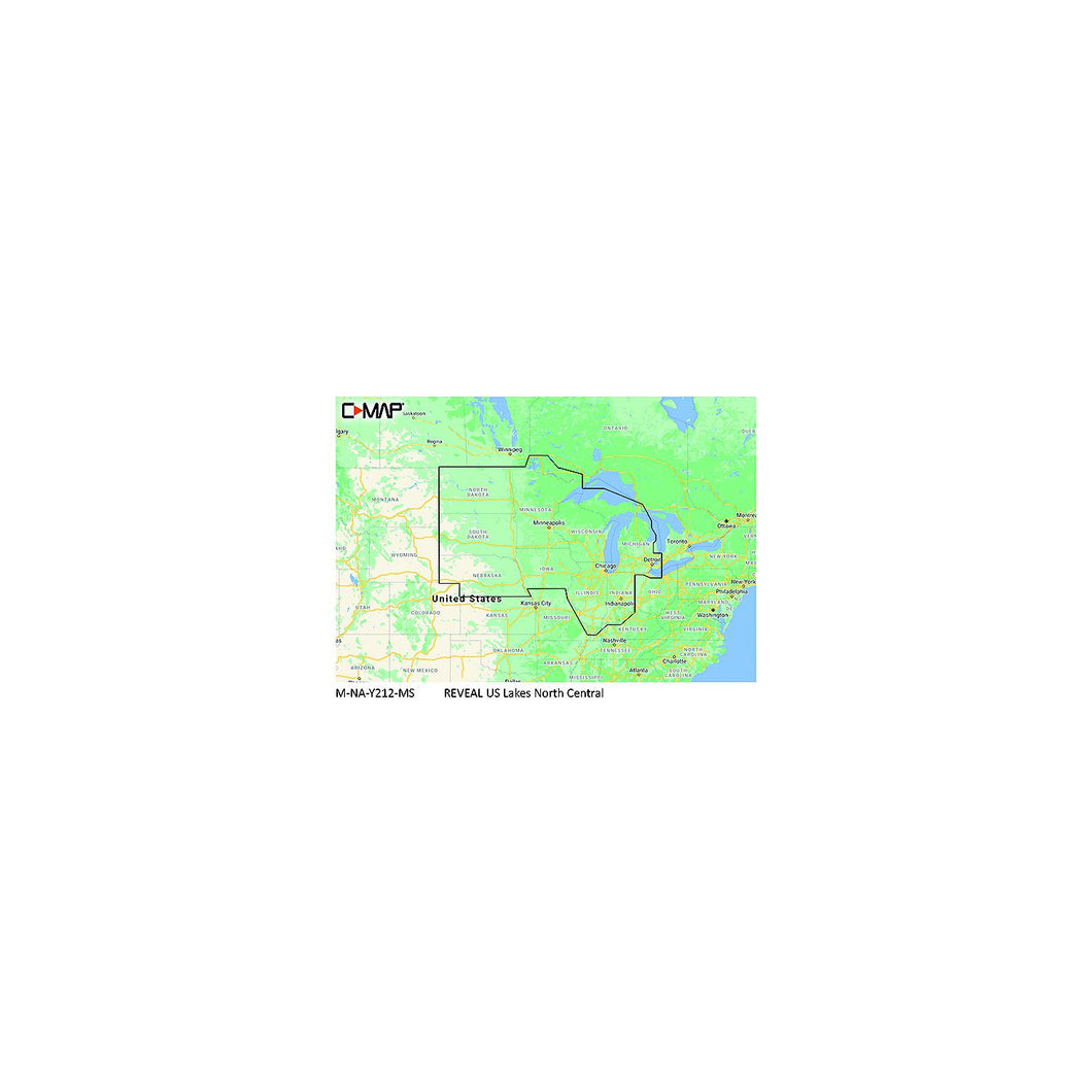 C-Map MNAY212MS Reveal Chart, US Lakes North Central Default Title -Modern Boat Sales & Service