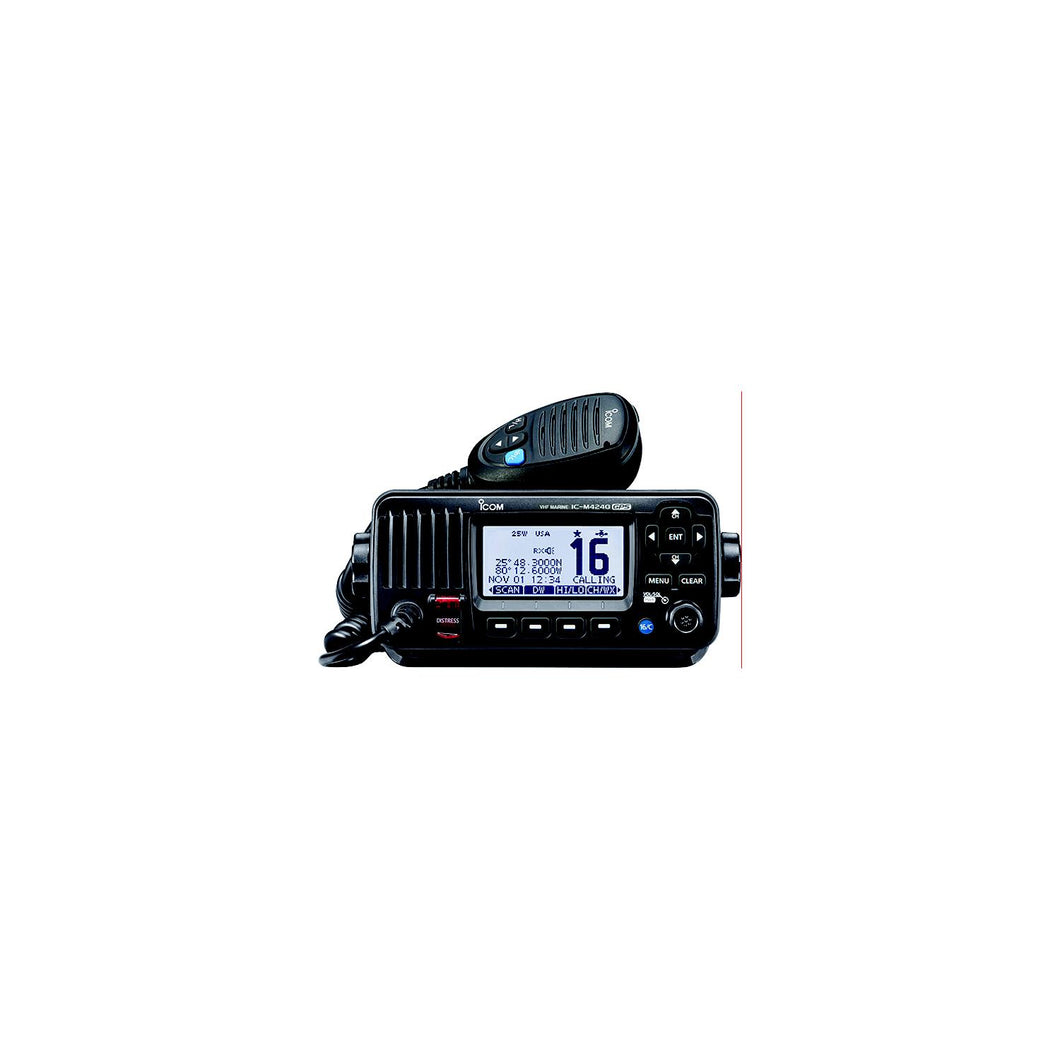 iCom M424G VHF Marine Transceiver w/GPS, Black -Modern Boat Sales & Service