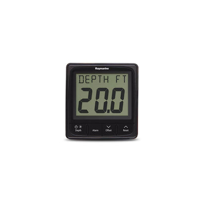 Raymarine E70059 i50 Depth, 4.22" W x 4.52" H x 1.7" D, Power Consumption: < 1 W typical (display only), 2.4 W maximum (Trandsducer connected), Current: 45-65 mA (display only) / 200 mA maximum (transducer connected) , 12 V dc -Modern Boat Sales & Service