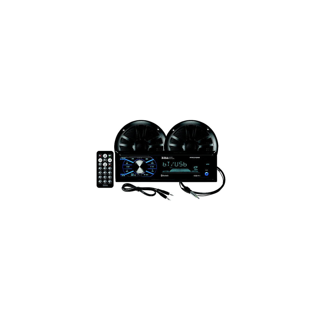 Boss Audio MCBK634B6 Bluetooth Weatherproof Marine Receiver Package w/ 1 pair of 6.5