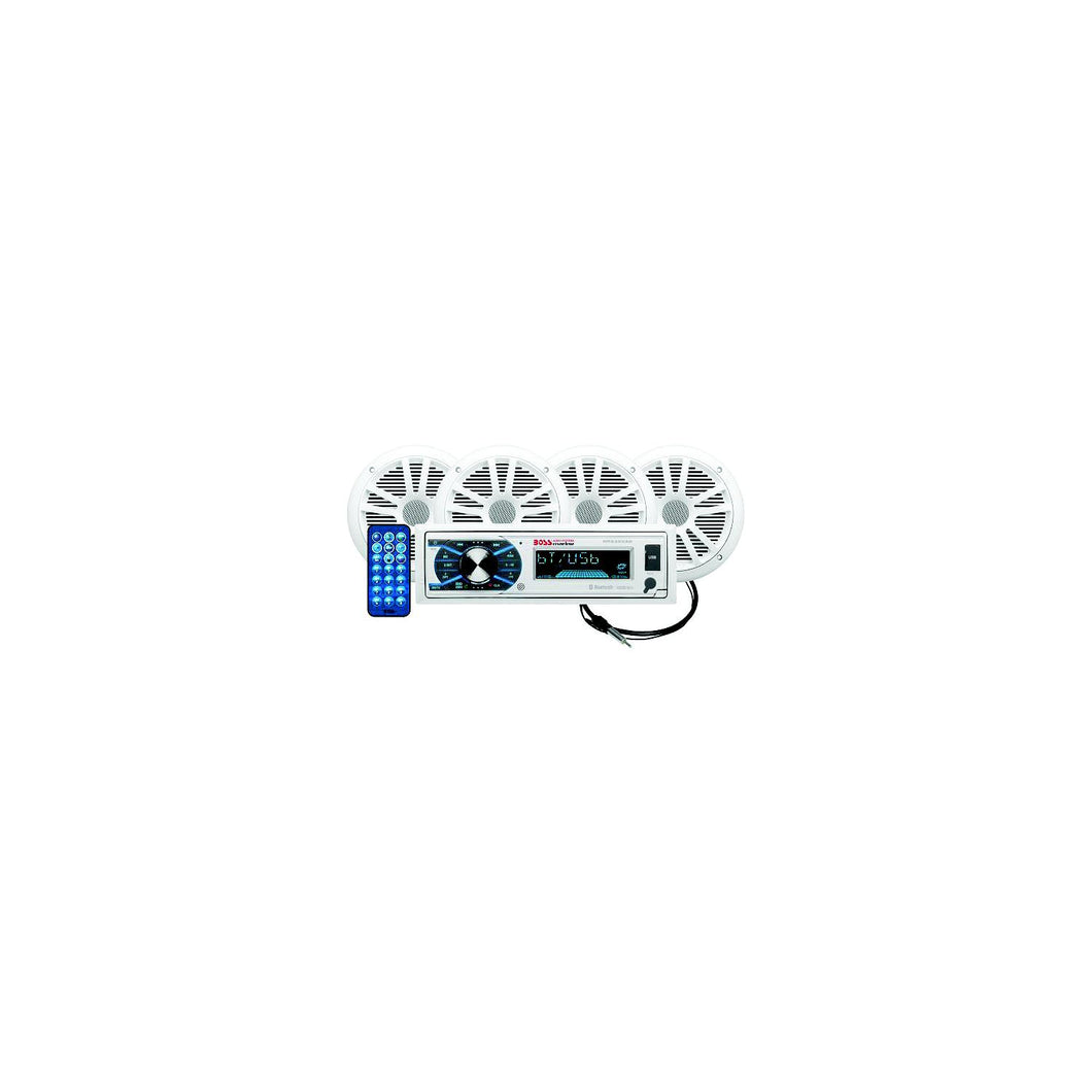 Boss Audio MCK632WB64 Single-DIN AM/FM Receiver w/ 2 Pair 6.5