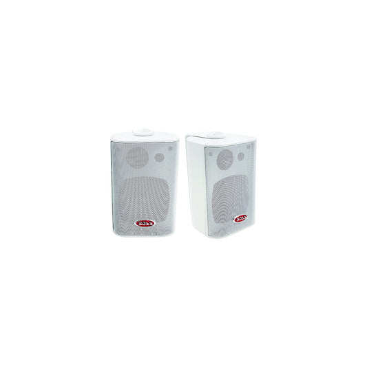 Boss Audio MR43W 4" 3-Way Enclosed System Speakers, White, Pr. -Modern Boat Sales & Service