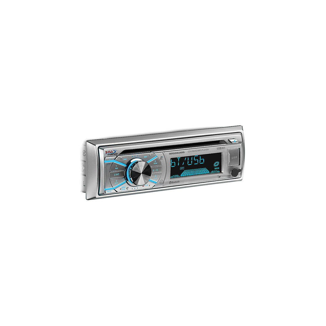 Boss Single-DIN CD/USB/SD, MP3, WMA, FM/AM Player/Bluetooth - Silver -Modern Boat Sales & Service