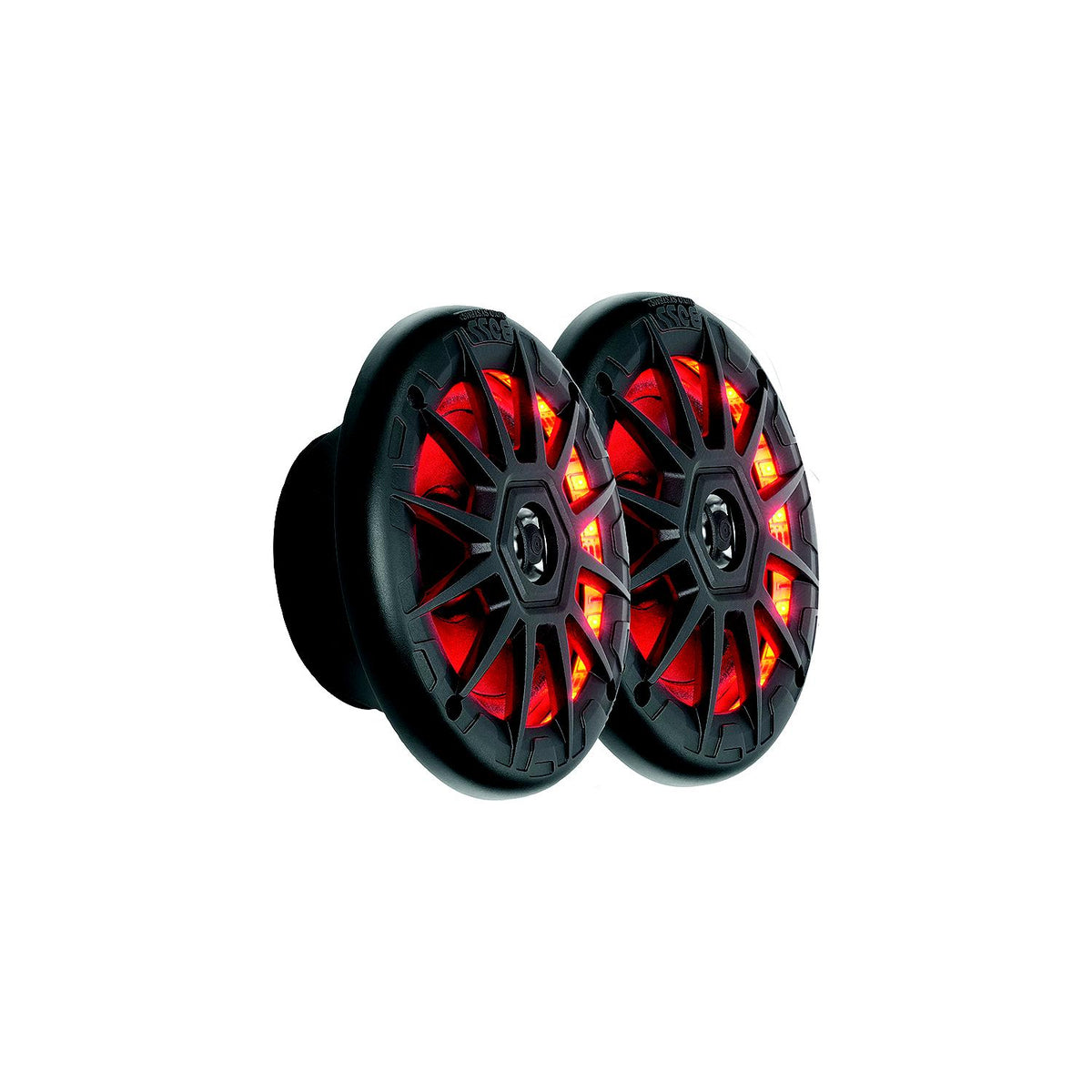 BOSS MRGB55B 5-1/4" 2 Way Weatherproof LED Marine Full Range Speakers, Black, 1 pr. -Modern Boat Sales & Service