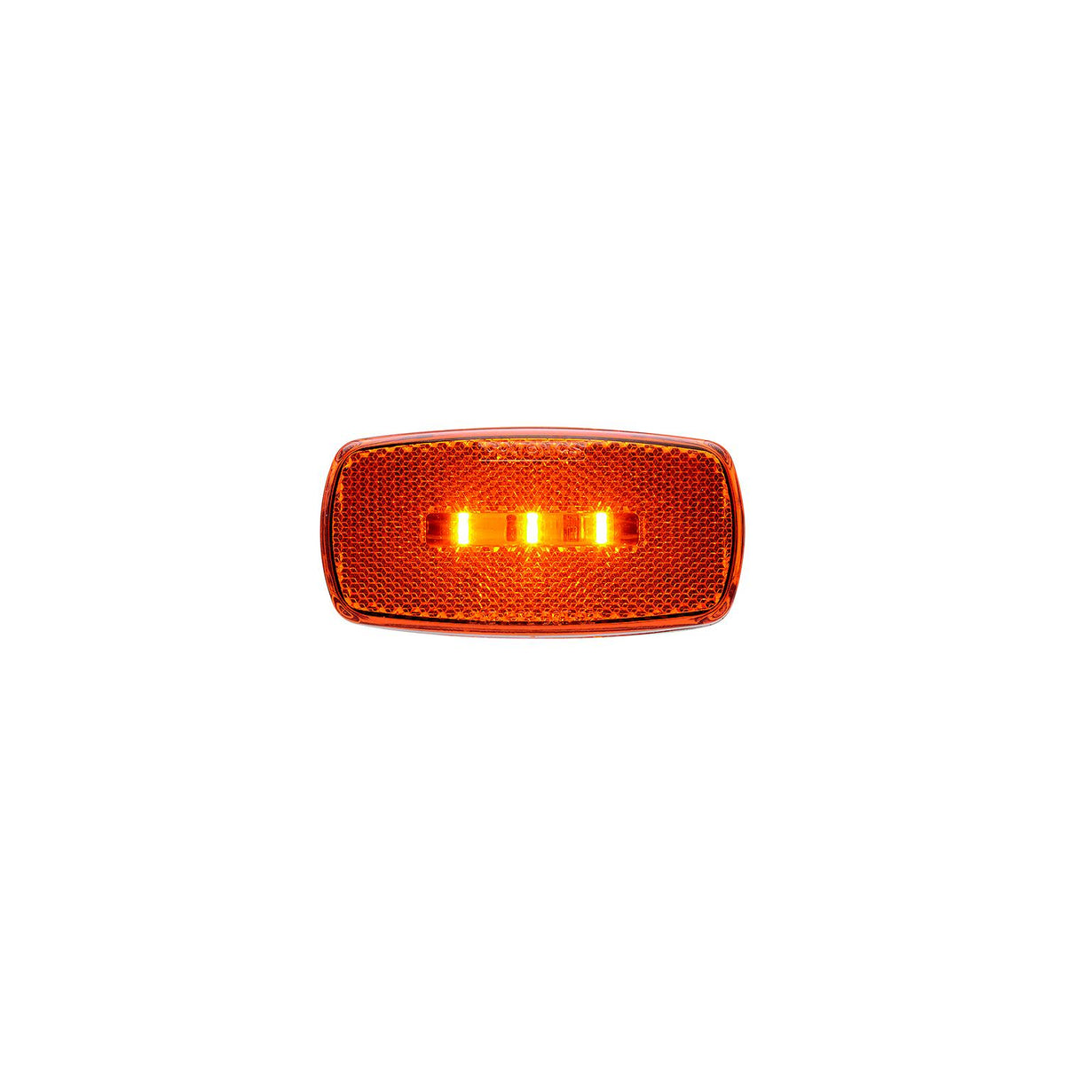 Optronics Surface Mount LED Marker/ Clearance Light w/Reflex, White Base, Amber Lens -Modern Boat Sales & Service