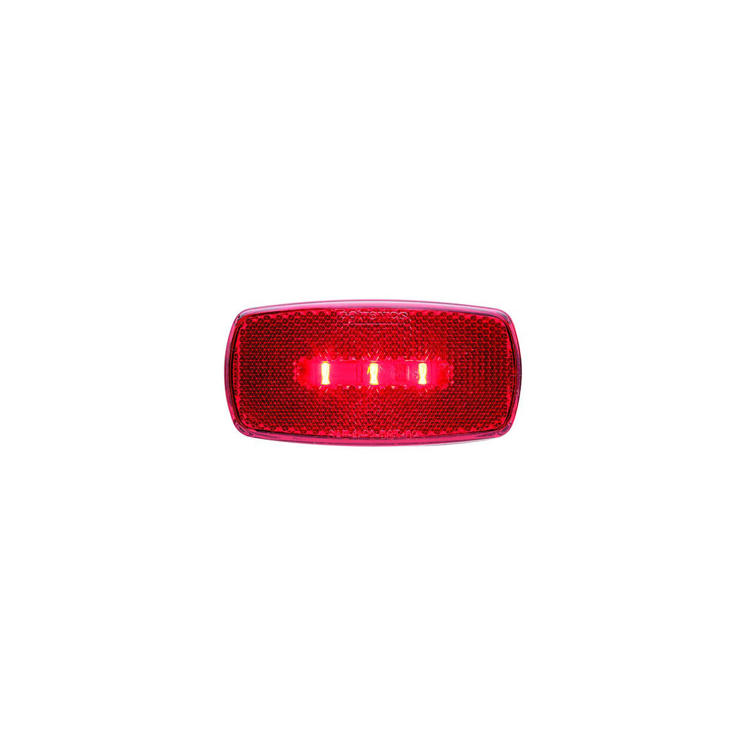 Optronics Surface Mount LED Marker/ Clearance Light w/Reflex, Black Base, Red Lens -Modern Boat Sales & Service