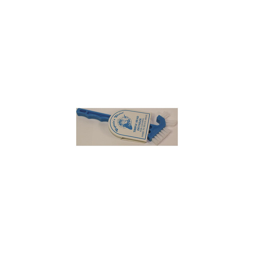 Captain's Choice Triple Head Detail Scrub Brush -Modern Boat Sales & Service