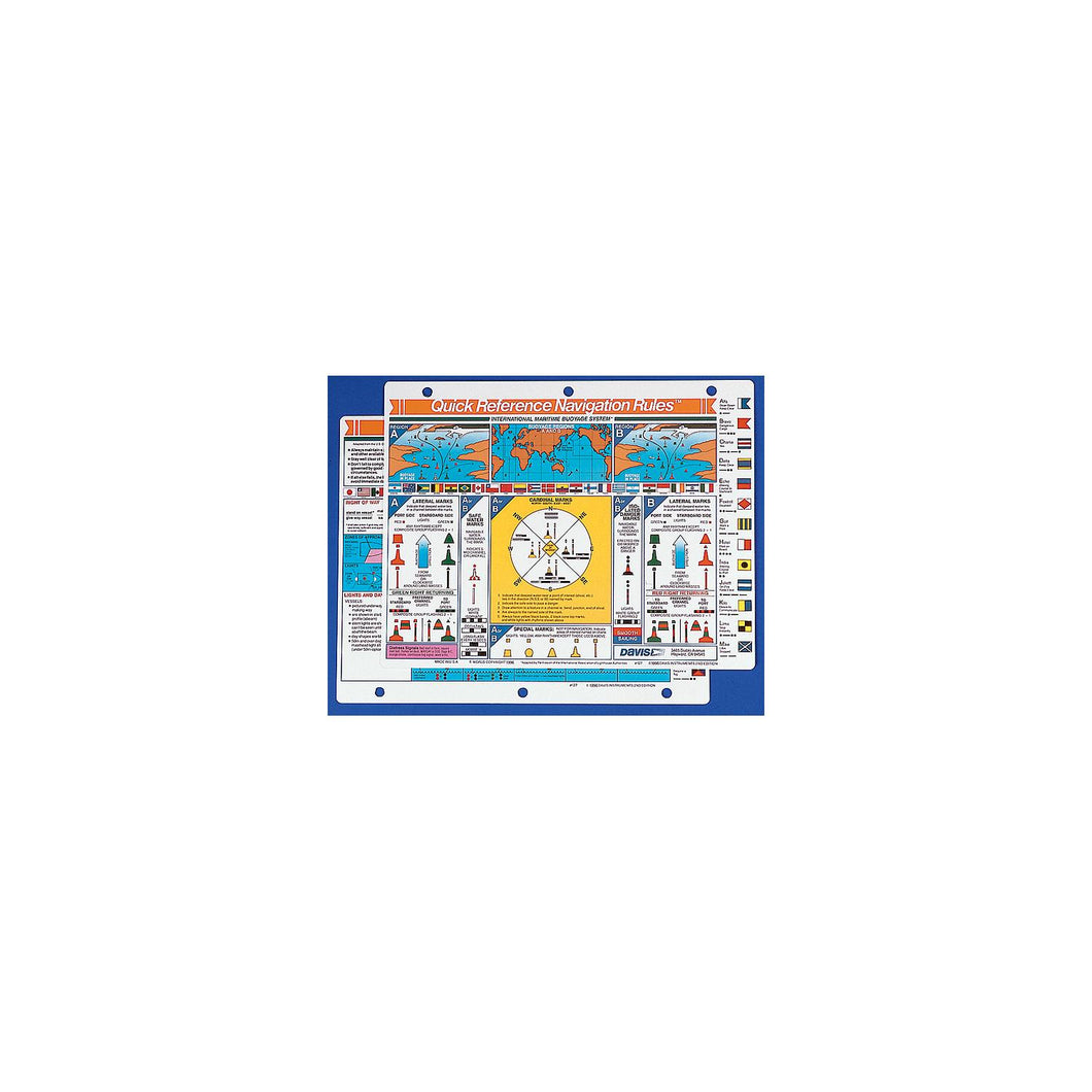 Davis 127 International Nav Rules Quick Reference Card -Modern Boat Sales & Service
