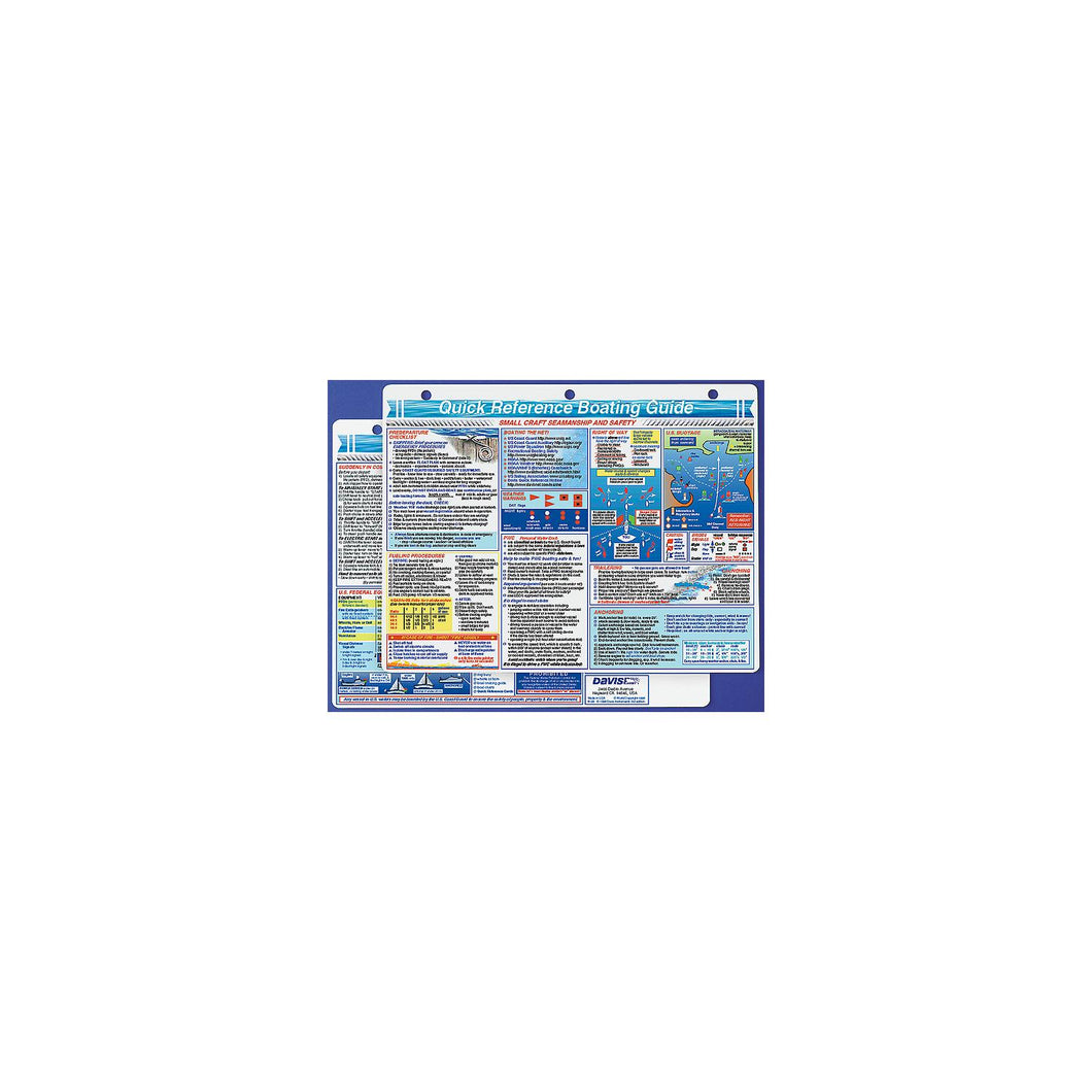 Davis 128 Boating Guide Quick Reference Card -Modern Boat Sales & Service