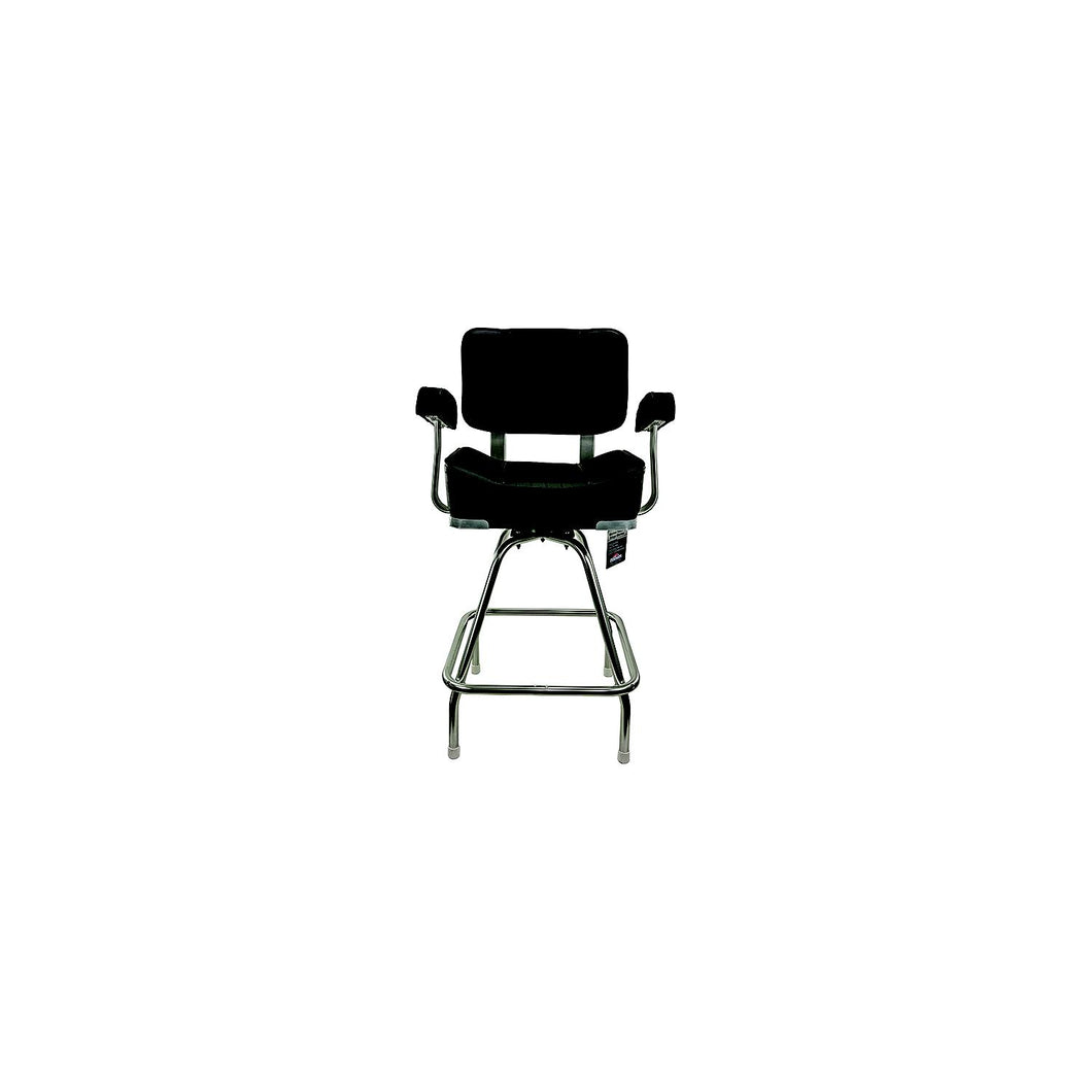 Springfield 1020009 Deluxe Captain's Seat With Stand, Black -Modern Boat Sales & Service