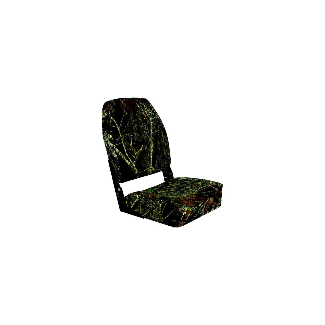 Springfield High Back Folding Seat, Mossy Oak Break-Up -Modern Boat Sales & Service