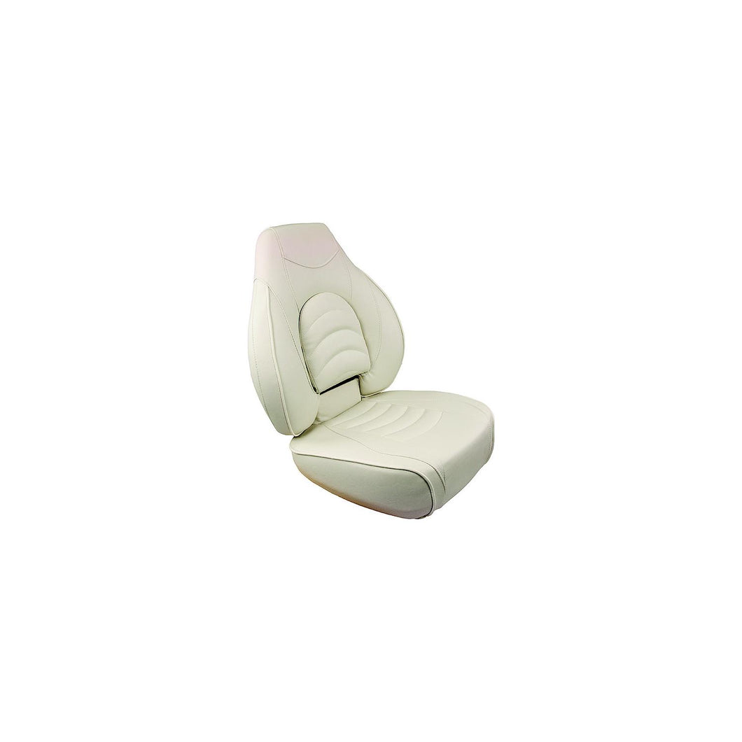 Springfield 10416061 Fish Pro High Back Seat, White -Modern Boat Sales & Service