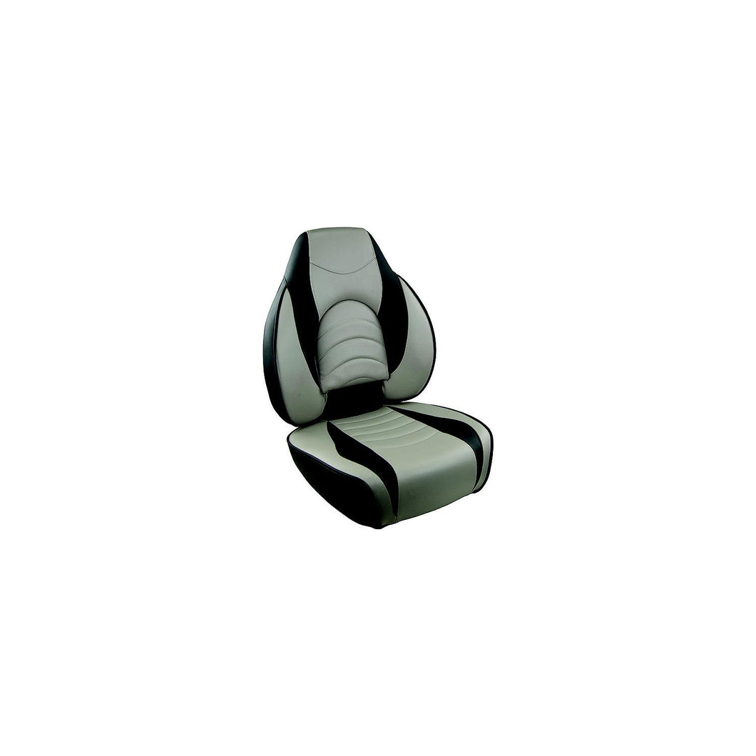 Springfield 10416341 Fish Pro High Back Seat, Charcoal/Gray -Modern Boat Sales & Service