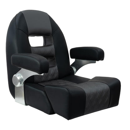 Springfield KingPinâ„¢ 1042035BLK Console Helm Seat with Flip-Up Bolster, Black Default Title -Modern Boat Sales & Service