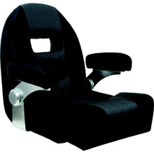 Springfield KingPinâ„¢ 1042035BLK Console Helm Seat with Flip-Up Bolster, Black -Modern Boat Sales & Service