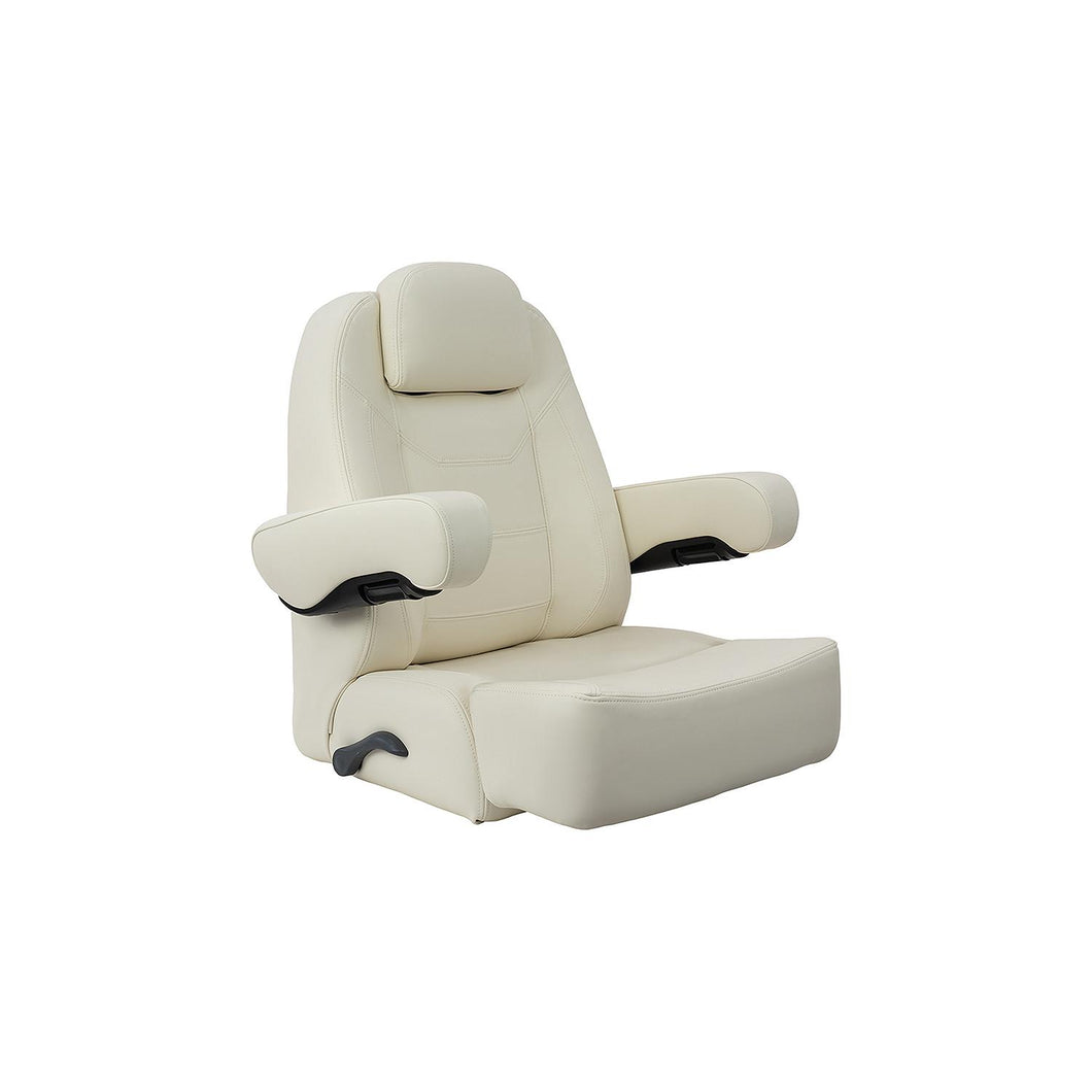 Springfield Marine 104214501 Charter Helm Low-Back with Bolster, Off-White Default Title -Modern Boat Sales & Service