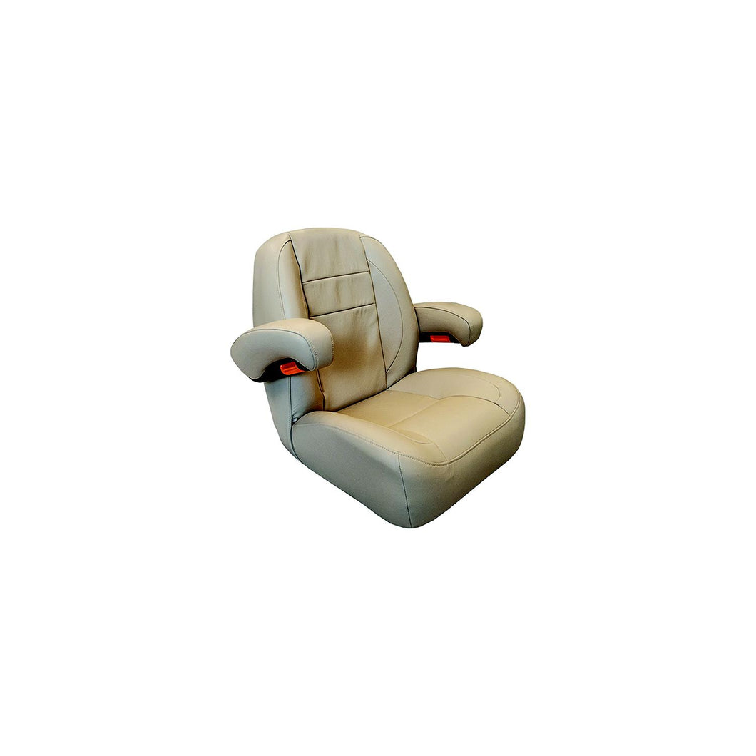 Springfield 104218001 Pontoon Helm Fixed Chair, Cream -Modern Boat Sales & Service
