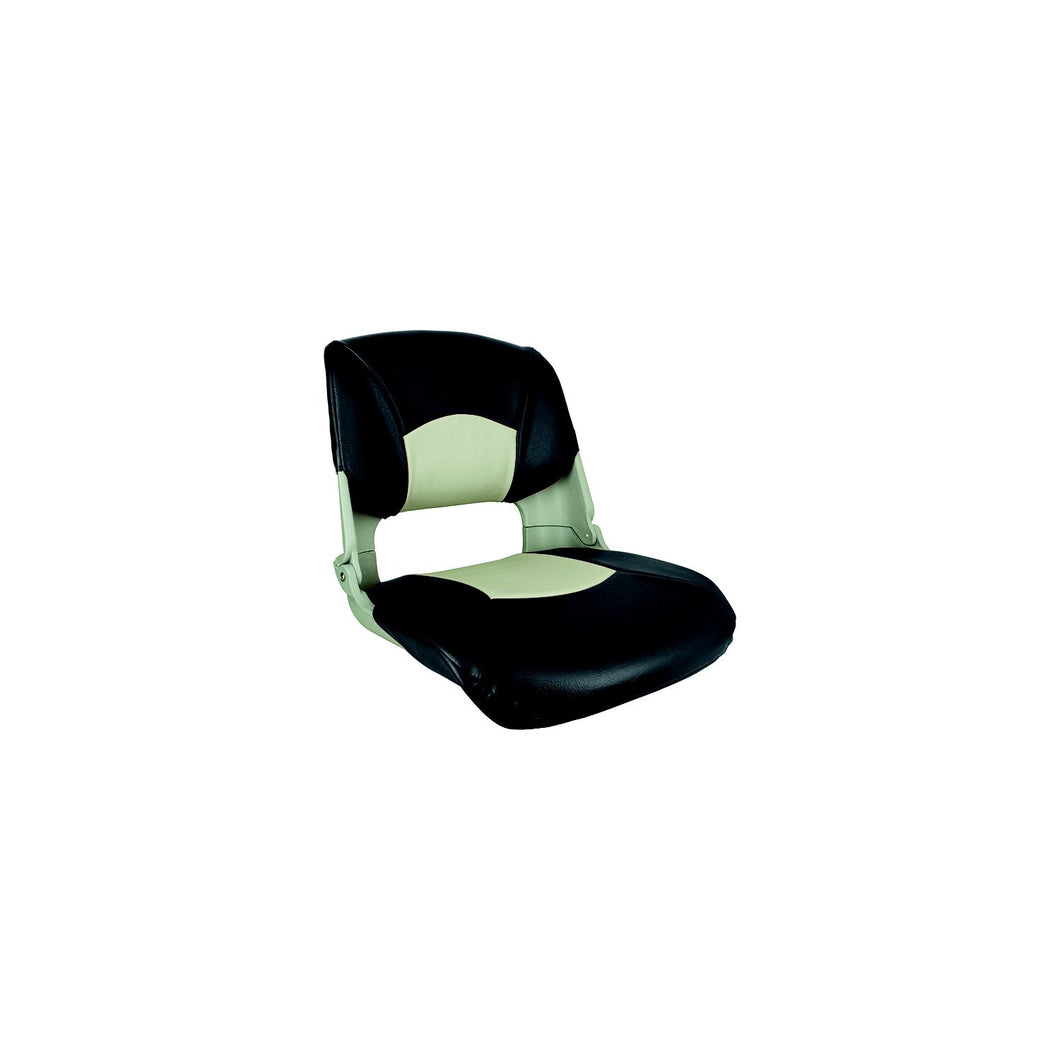 Springfield Skipper Seat With Cushions, Charcoal/Gray/Gray Shell -Modern Boat Sales & Service