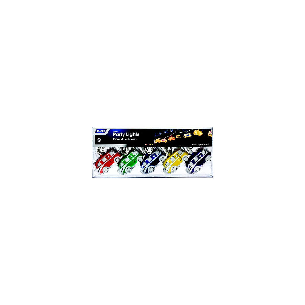 Camco 42654 Nostalgic Retro Motorhome Party Lights (Includes 10 Lights, Connector, 2 Spare Bulbs and Fuse) Default Title -Modern Boat Sales & Service