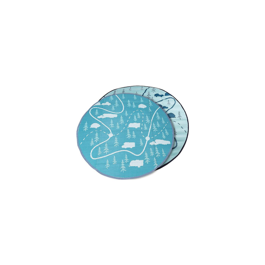 Camco 42834 6' Round Mat, Map Pattern Default Title -Modern Boat Sales & Service