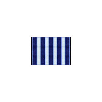 Open Air Stripe Awning Leisure Mat, 6' x 9' Blue Default Title -Modern Boat Sales & Service