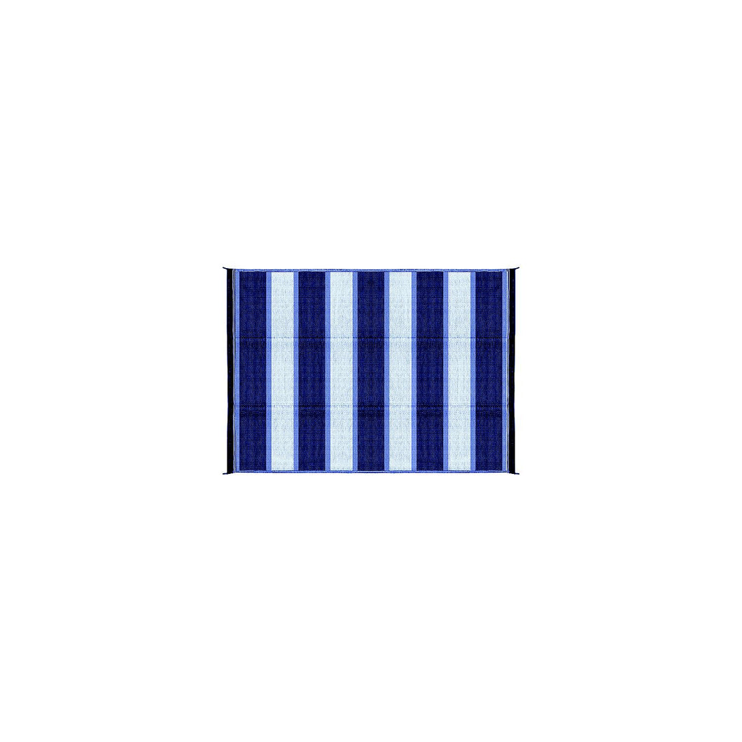Open Air Stripe Awning Leisure Mat, 6' x 9' Blue Default Title -Modern Boat Sales & Service