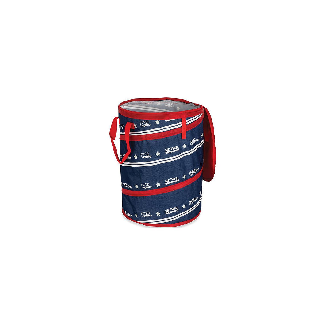 Camco 42995 Pop-Up Utility Container, Red/White/Blue Patriotic, 30 Gal. -Modern Boat Sales & Service