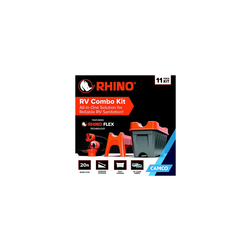 Camco 43075 Rhino RV Combo Kit, w/20' RhinoFLEX Hose Default Title -Modern Boat Sales & Service
