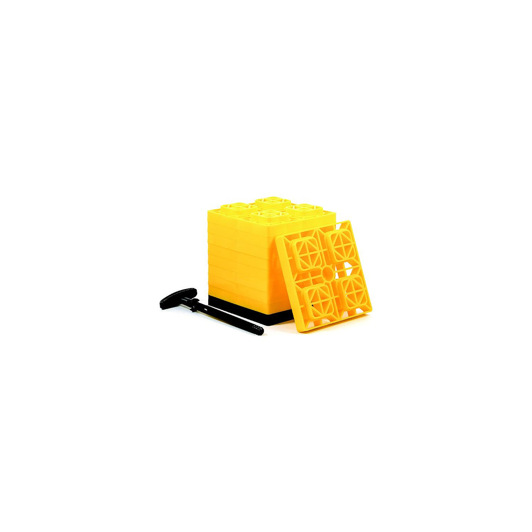 Camco 44512 FasTen 2 x 2 Leveling Blocks, Yellow, 10/pk -Modern Boat Sales & Service