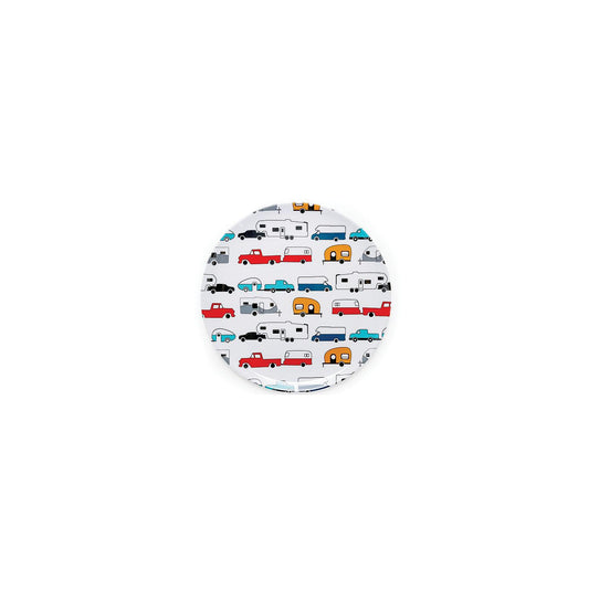 Camco 53224 Melamine Dishware, Multi-color RV & Truck Pattern, 9-3/4" Dinner Plate -Modern Boat Sales & Service