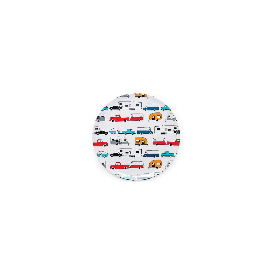 Camco 53224 Melamine Dishware, Multi-color RV & Truck Pattern, 9-3/4