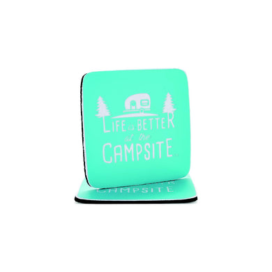 Camco 53230 Neoprene Coaster Life is Better 2 Pack -Modern Boat Sales & Service