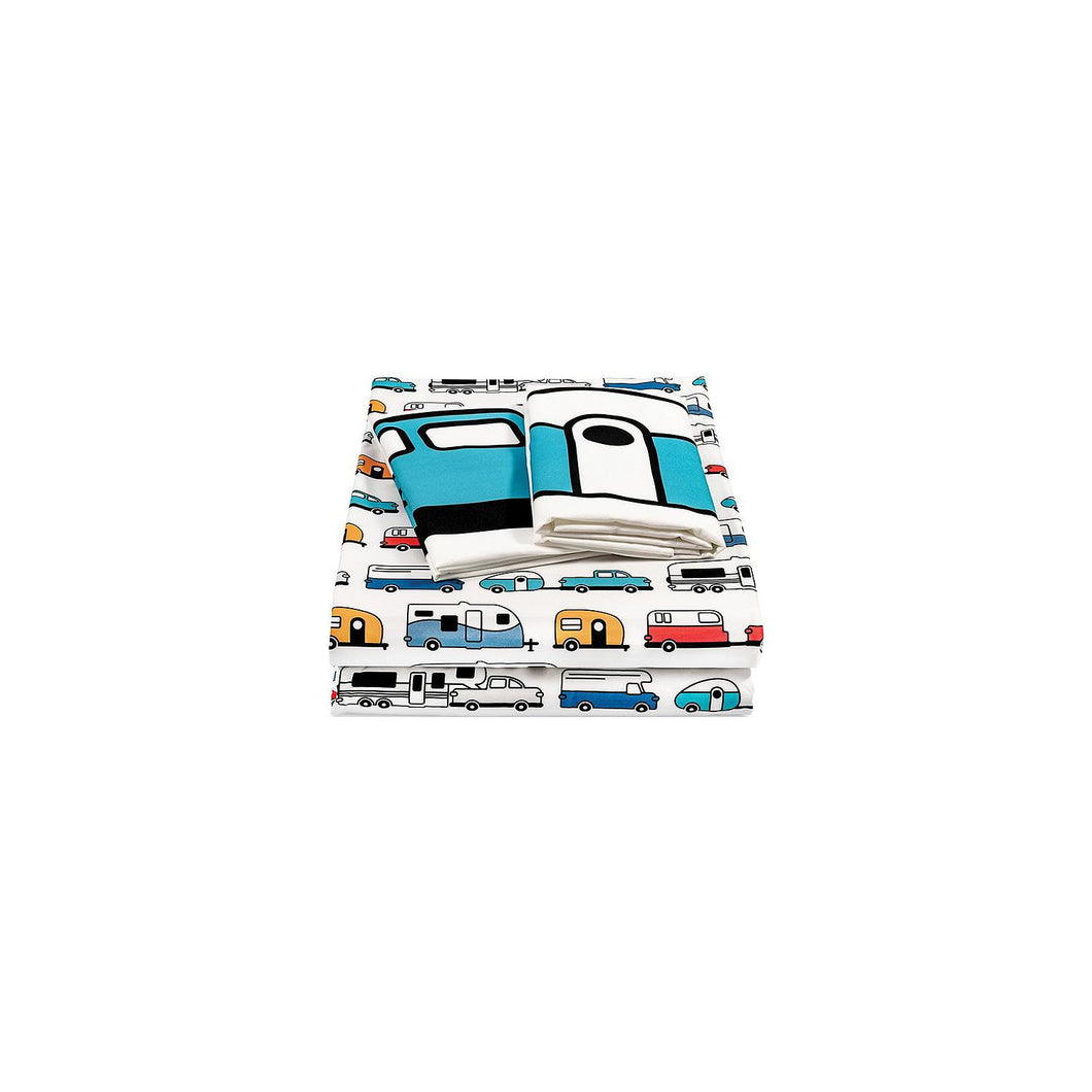 Camco 53299 Bed Sheets, Short Queen, Multi-color RV print -Modern Boat Sales & Service