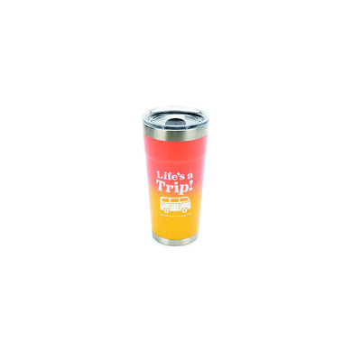 Camco 53318 Life's A Trip Tumbler, 20 oz., Orange/Yellow -Modern Boat Sales & Service