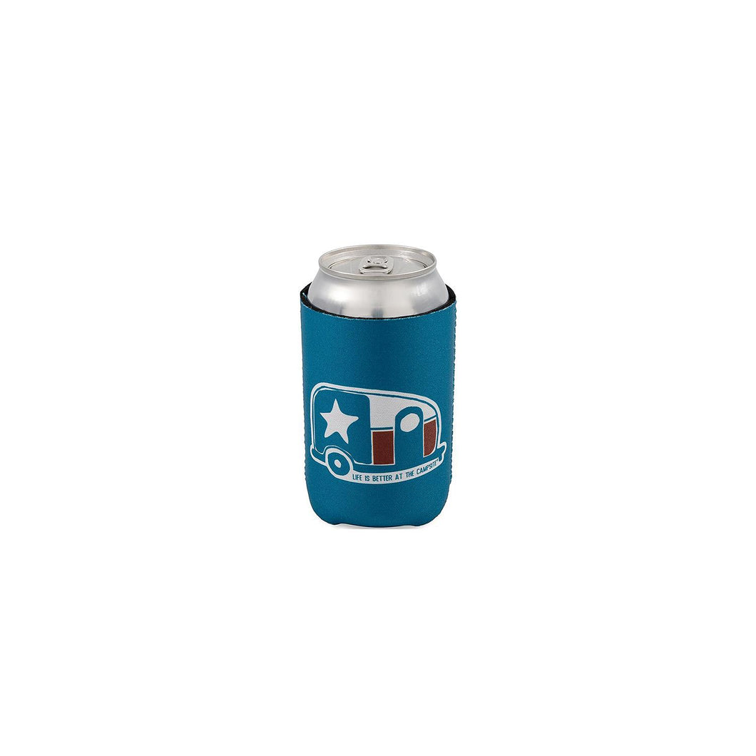 Camco 53372 Life Is Better At The Campsite Can Holder, Blue, Texas Flag/Camper -Modern Boat Sales & Service