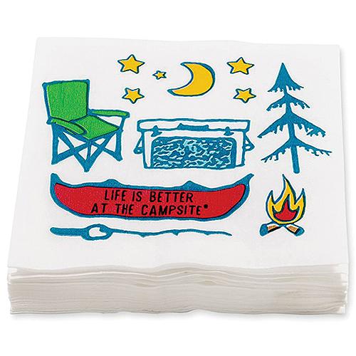 53374 Camco 53374 Paper Napkins, Colorful Camping Design, 30/pk/75B
