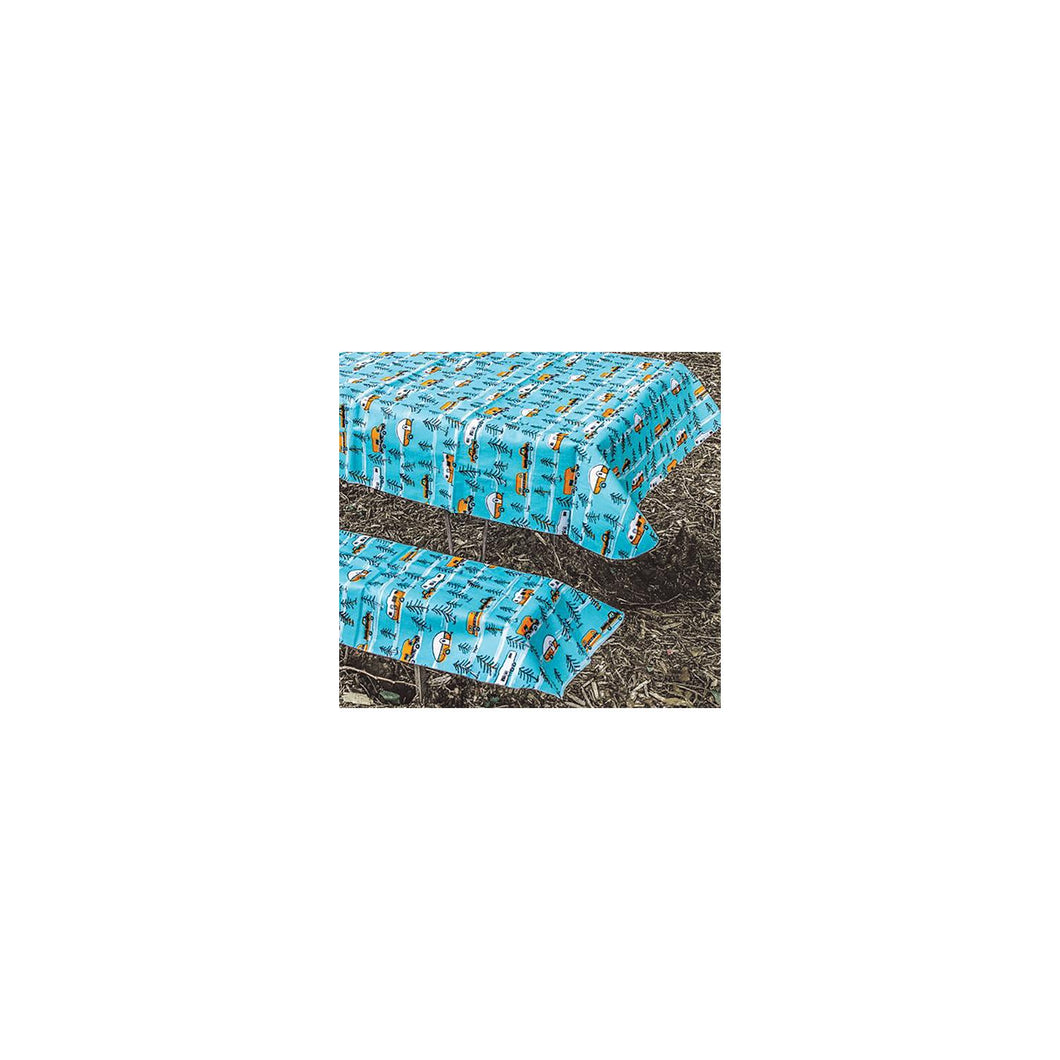 Camco 53380 Tablecloth & Bench Cover Set, Blue Multi RV Sketch -Modern Boat Sales & Service