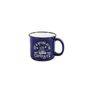 Camco 53387 Ceramic Mug, 14 oz., Blue Campfire -Modern Boat Sales & Service