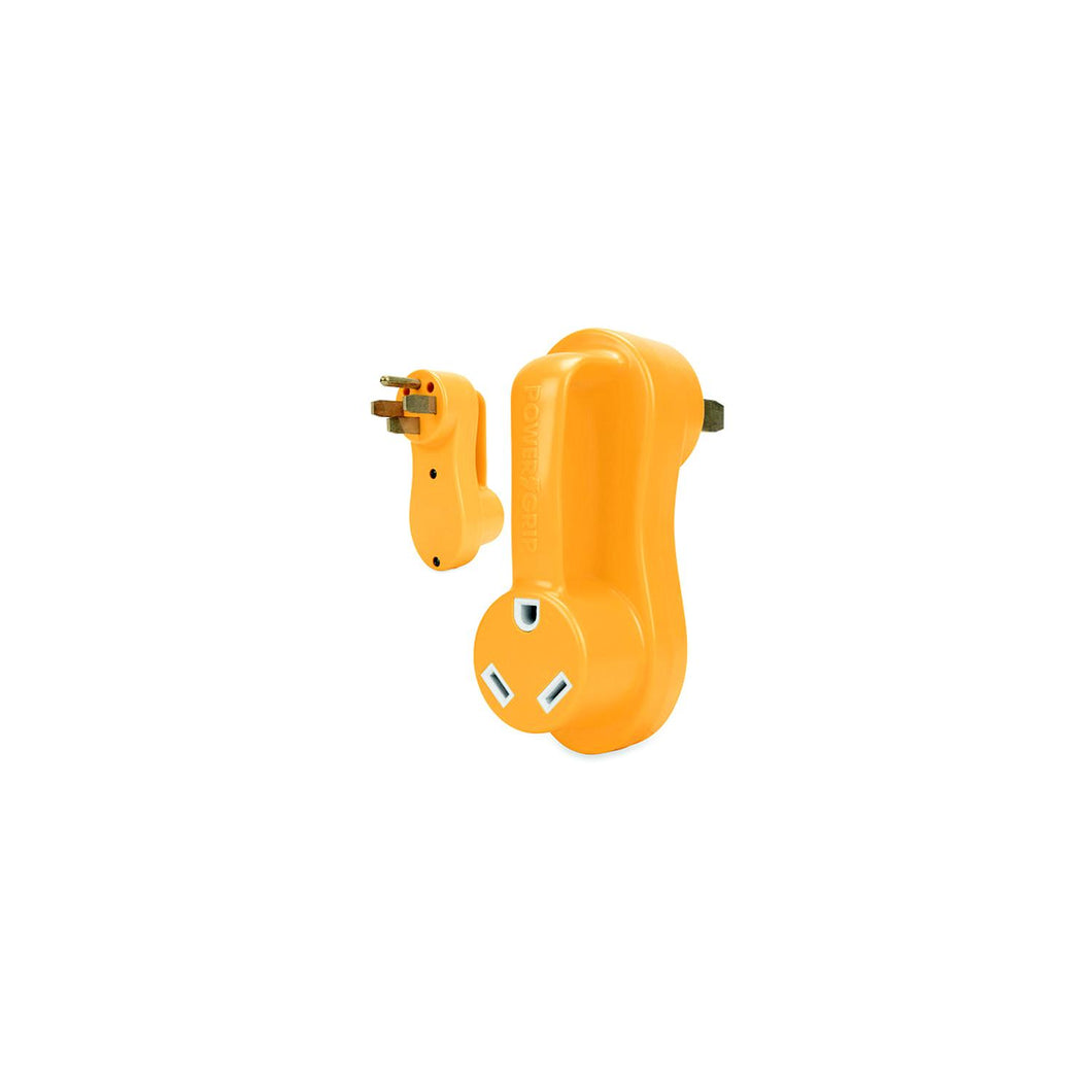 Camco 55135 Power Grip Offset Adapter - 50 amp to 30 amp RV Power Adapter, 55135 -Modern Boat Sales & Service