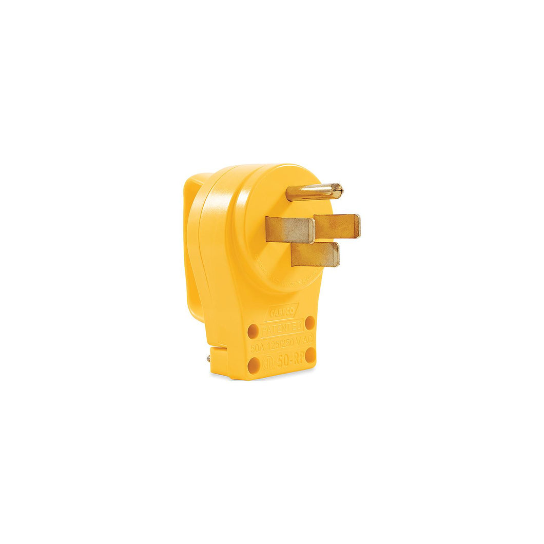 Camco 55252 Yellow PowerGrip Replacement RV Plug with Handle Default Title -Modern Boat Sales & Service