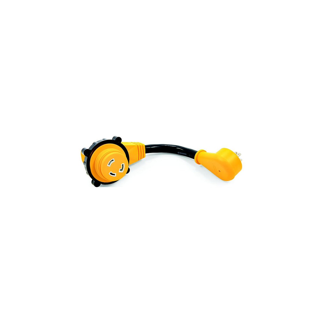 Camco 55636 90A Powergrip Locking Dogbone Adapter, 15A to 30A -Modern Boat Sales & Service