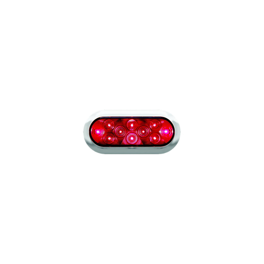 Anderson LED Oval Stop Turn & Tail Light Red With Chrome Bezel -Modern Boat Sales & Service