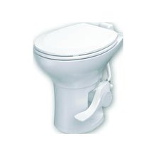Voyager Plus Rv Toilet With Porcelain Bowl, White, Full Set Height, 17.6" H x 10.67" D -Modern Boat Sales & Service