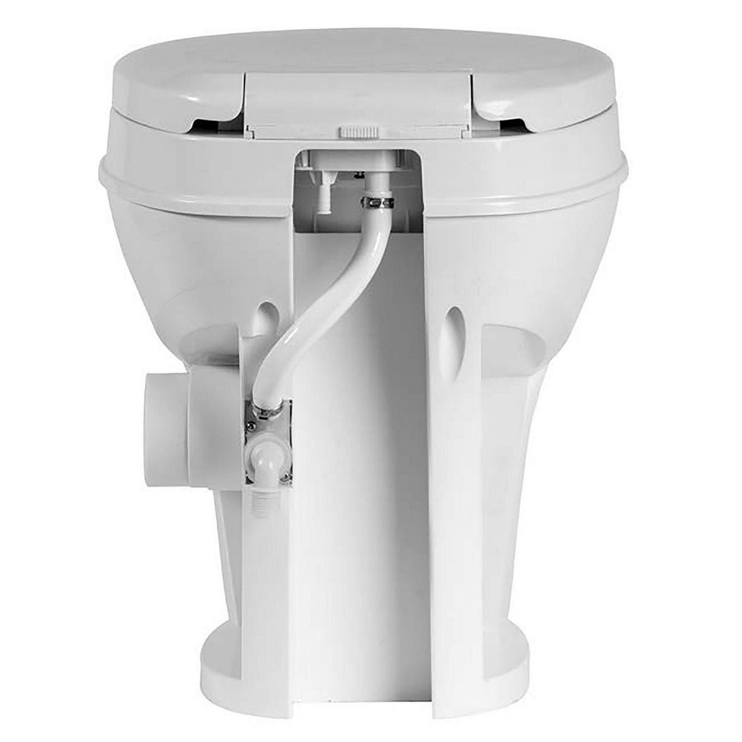 Voyager Plus Rv Toilet With Porcelain Bowl, White, Full Set Height, 17.86