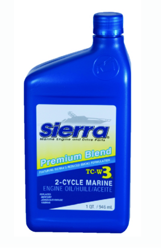 1895002 SIERRA Blue Premium TC-W3 2 Cycle Engine Oil, Qt. / 440B