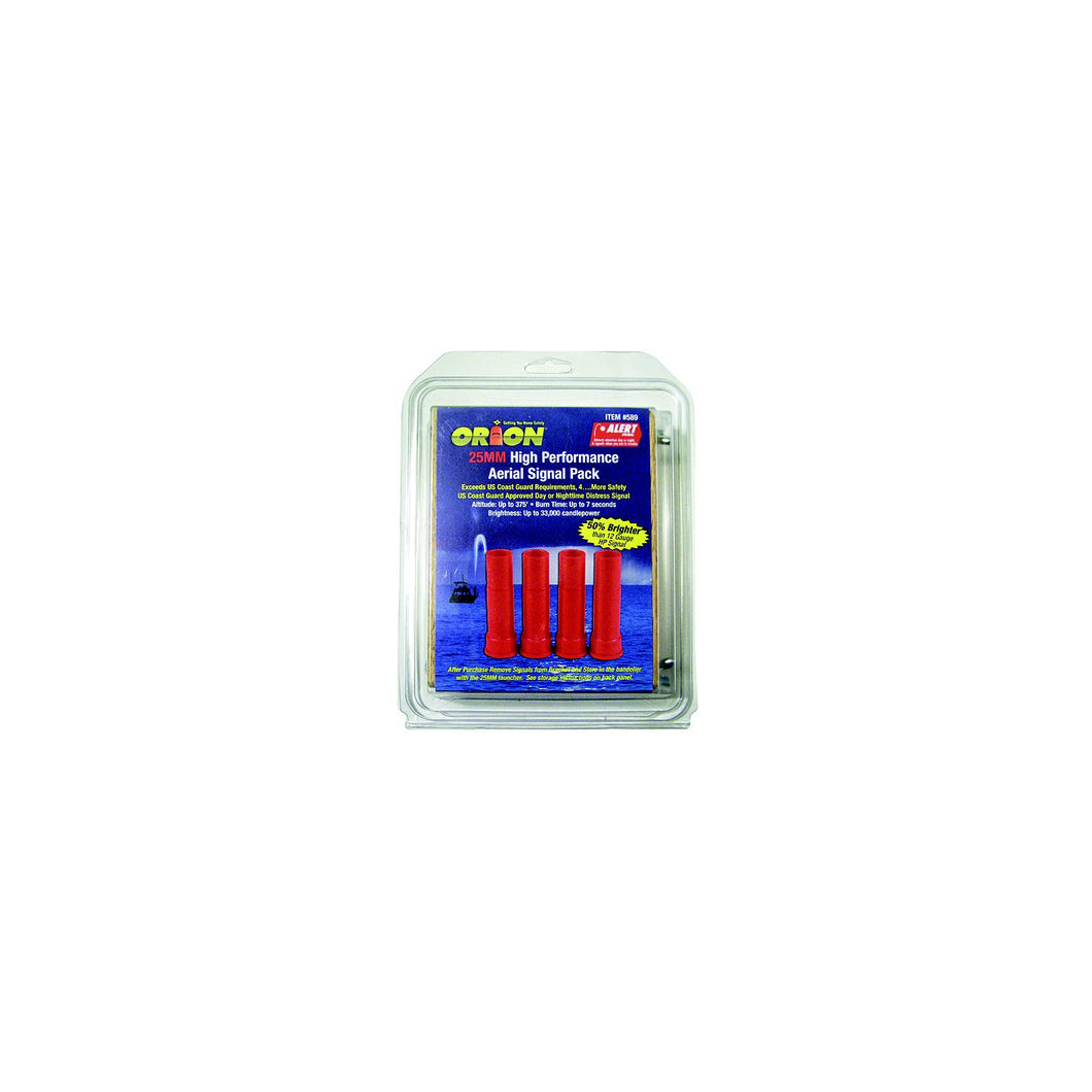Orion 589 - 25MM High Performance Red Aerial Signal. 4-Pack -Modern Boat Sales & Service