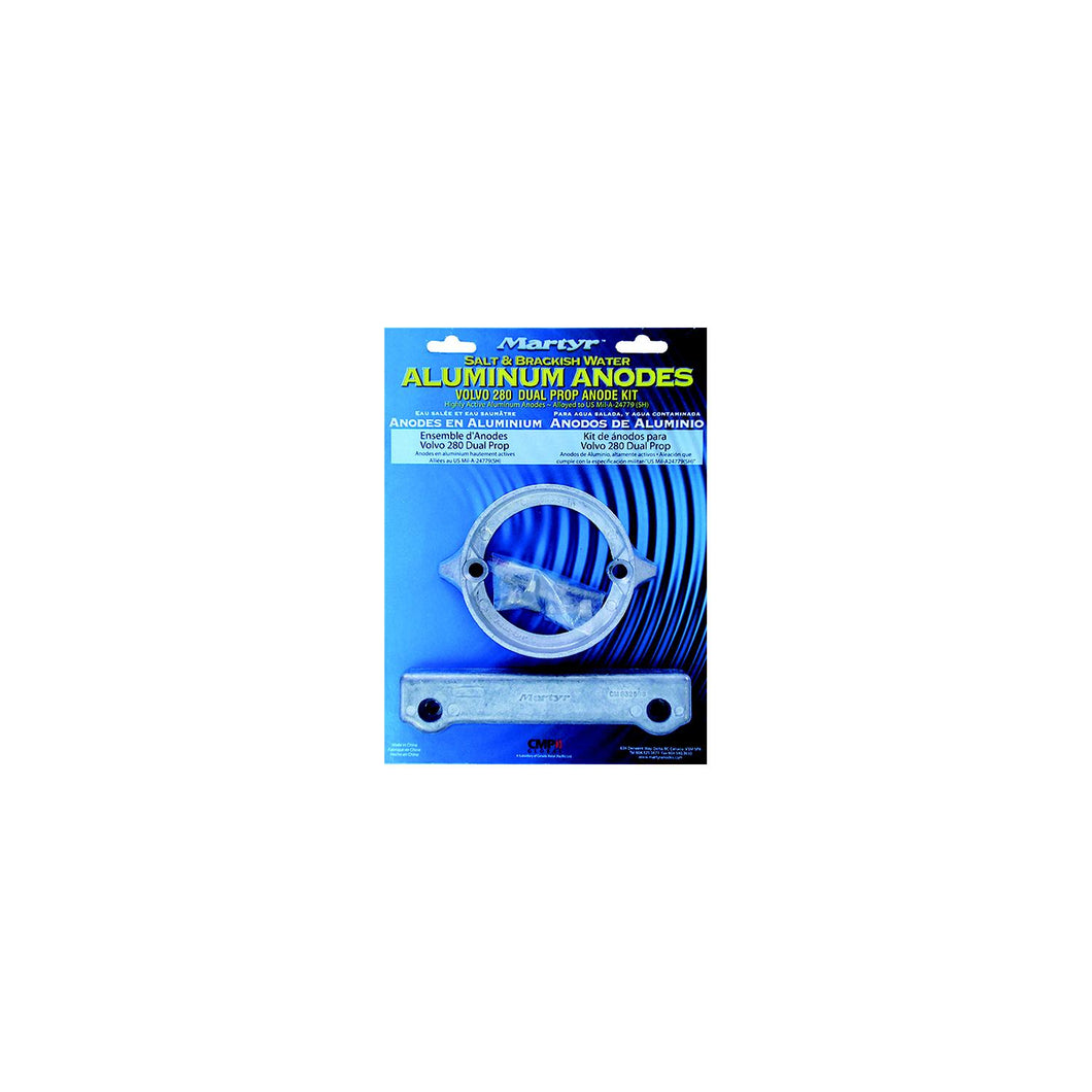 Martyr Aluminum Anode Kit For Volvo Penta 280 Dual Prop Engine (Contains 1-875821, 1-832598 and Fastening Hardware) -Modern Boat Sales & Service