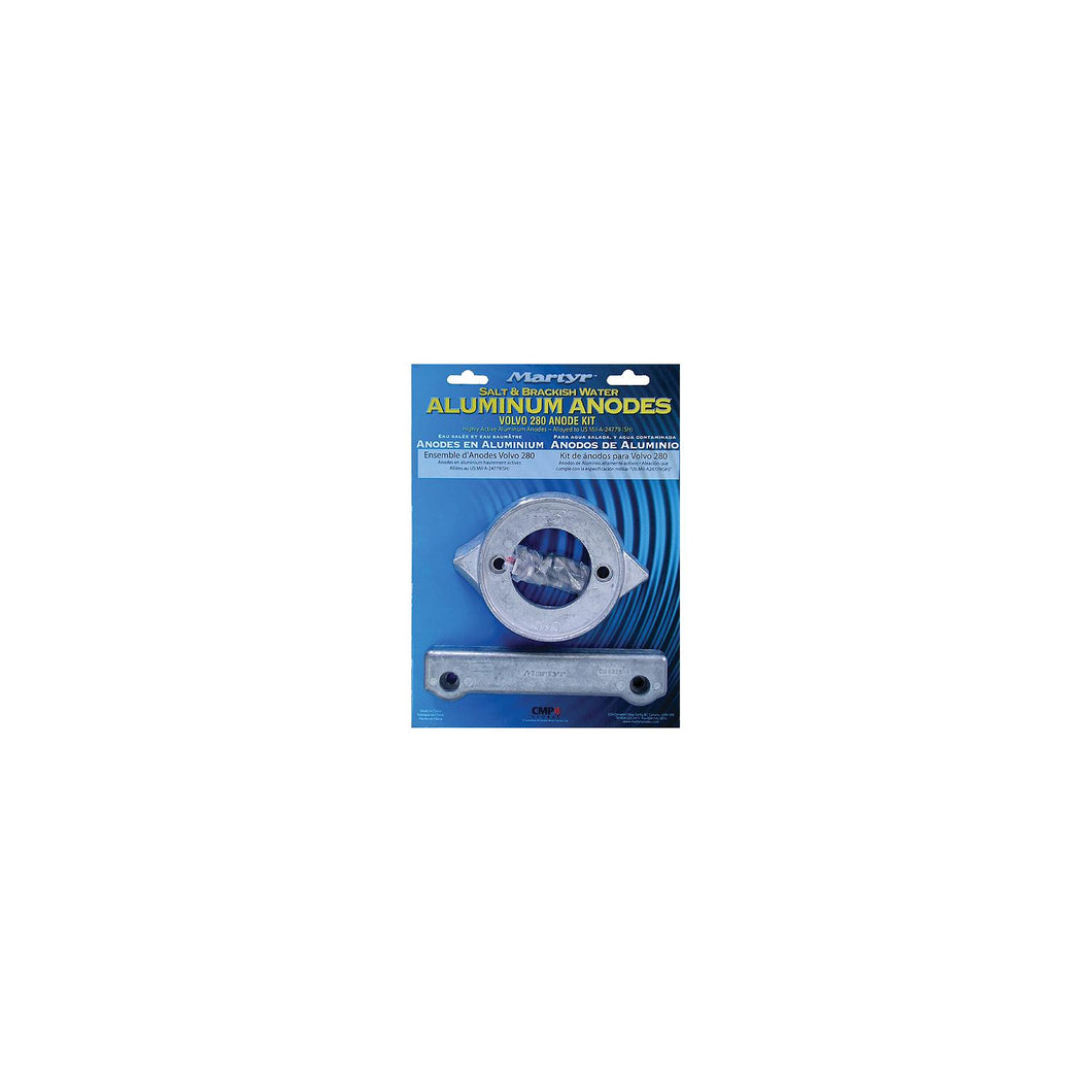 Martyr Aluminum Anode Kit For Volvo Penta 280 Engine (Contains 1-V18, 1-CM832598 and Fastening Hardware) -Modern Boat Sales & Service